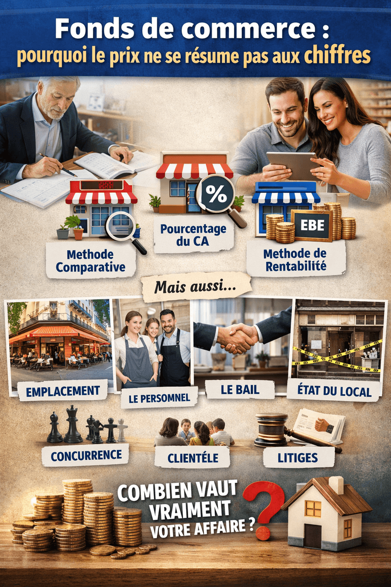 Fonds de commerce : pourquoi le prix ne se résume pas aux chiffres