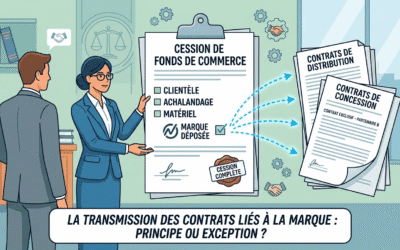 La cession d’un fonds de commerce incluant une marque emporte-t-elle de plein droit et sauf clause contraire la transmission des contrats de distribution ou de concession liés à cette marque ?