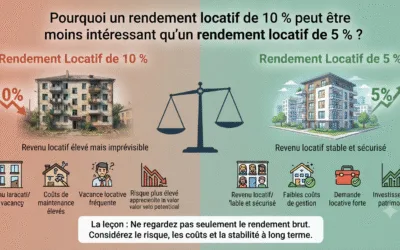 Pourquoi un rendement locatif de 10% peut être moins intéressant qu&rsquo;un rendement de 5% ?